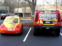 Homevestors Bug & One Hour Homebuyers Hummer